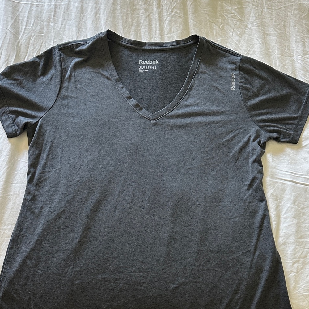Reebok Women's Charcoal V-Neck Tee